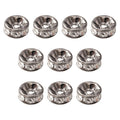 Gunmetal Plated Brass Crystal Rhinestone Spacer Beads - Grade A - Straight Flange - Rondelle - 8x3.8mm - 10 per bag