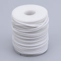 Hollow Pipe PVC Tubular Synthetic Rubber Cord - White - 3mm - 2.5 meter per bag