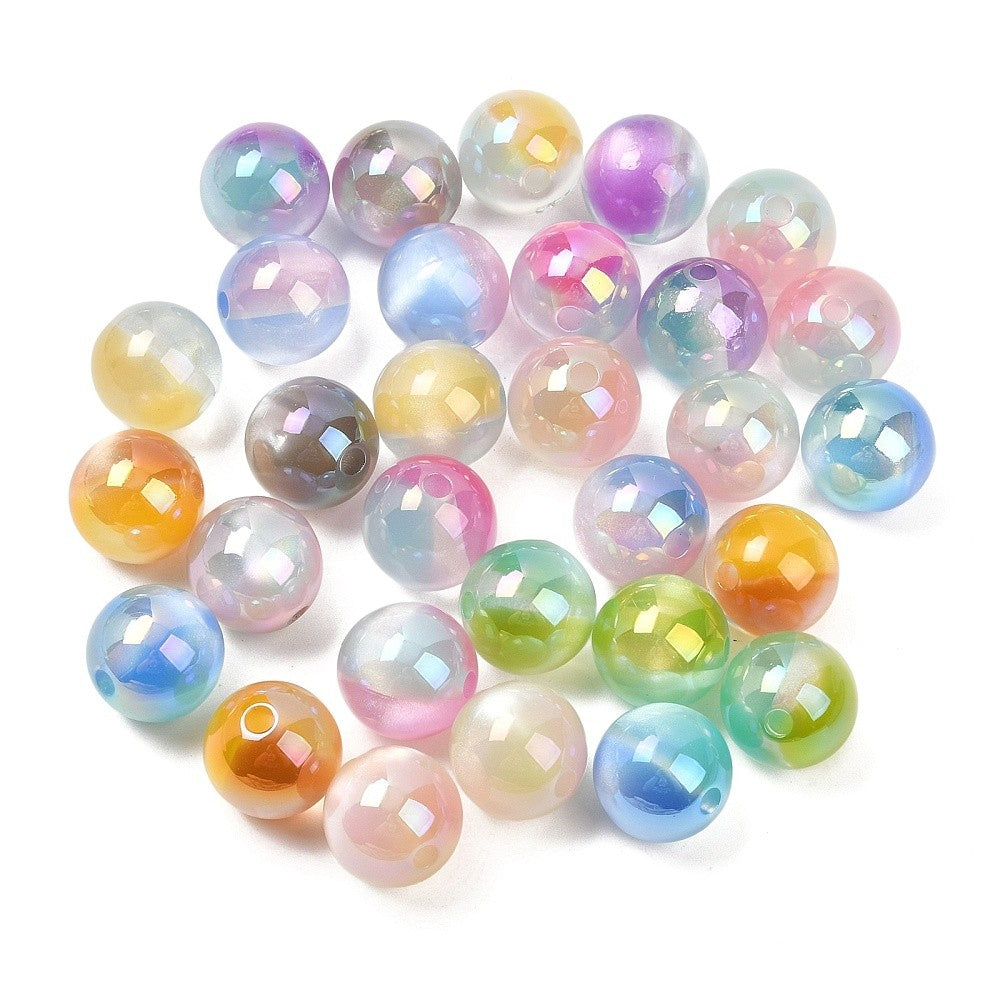 Mixed Color Resin Imitation Cat Eye Beads - 16mm