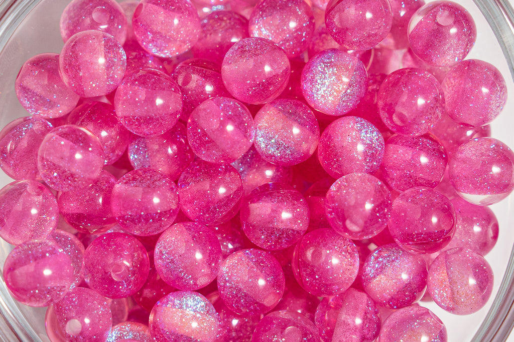 Glitter Gorgonia - Round - 8mm - 50 per bag