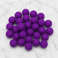 Five-pack of grape purple 9mm round silicone beads