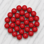 Fire Cracker Red 12mm Round Silicone