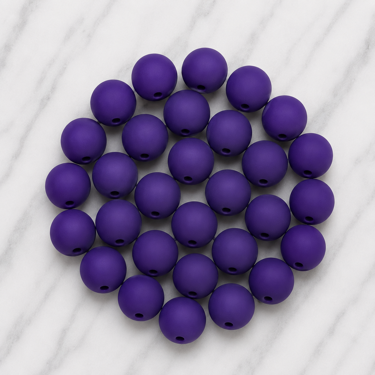 Grape Pop 12mm Round Silicone