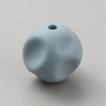 Light Steel Blue Silicone Bead - Cube - 15x15x15mm - 5 per bag