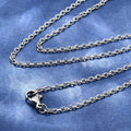 Tarnish Resistant 304 Stainless Steel Cable Chain Necklace with Lobster Claw Clasp - 17.7 inch