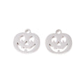Tarnish Resistant 304 Stainless Steel Charms - Pumpkin Jack-O'-Lantern - 12x12x1mm - 4 per bag