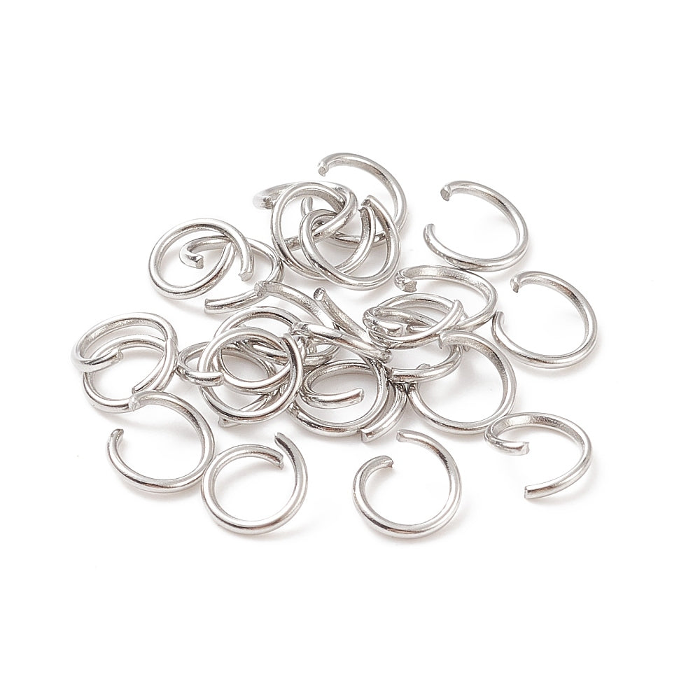 Tarnish Resistant 304 Stainless Steel Open Jump Rings - Round - 20 Gauge - 6x0.8mm - 10 grams per bag