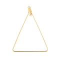 Golden Plating 304 Stainless Steel Wire Hoop Earring Findings - Triangle - 49x34mm - 10 per bag