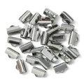 304 Stainless Steel Ribbon Crimp Ends - 7x10mm - 10 per bag