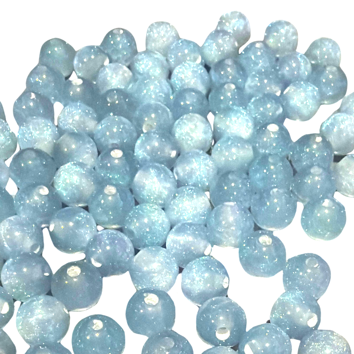 Glitter Gorgonia - Round - 8mm - 50 per bag