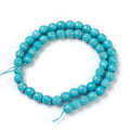 Synthetic Turquoise Beads - Faceted Round - 9.5-10mm - Appx 41 per strand