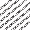 Gunmetal Oxidation Aluminum Cuban Link Chain - Unwelded - 11.5x8x1.7mm - 1 meter
