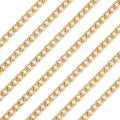 Golden Aluminium Curb Chains - Unwelded - 7x5x1.5mm - 1 meter