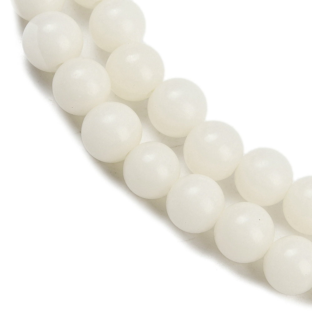 Natural White Bodhi Root Beads - Round - 8mm - 15 per bag