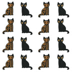Halloween Carved Wood Pendant - Cat - 30.5x23.5x2mm