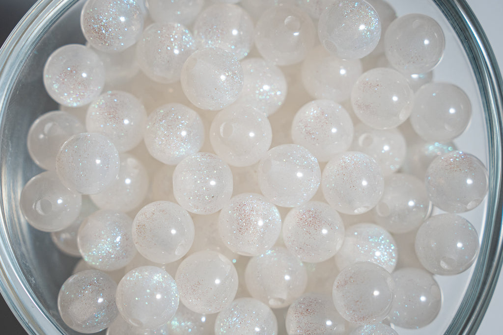Glitter Gorgonia - Round - 8mm - 50 per bag