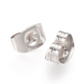 Tarnish Resistant 316 Surgical Stainless Steel Ear Nuts - 4.5x6.5x3.2mm - 30 per bag