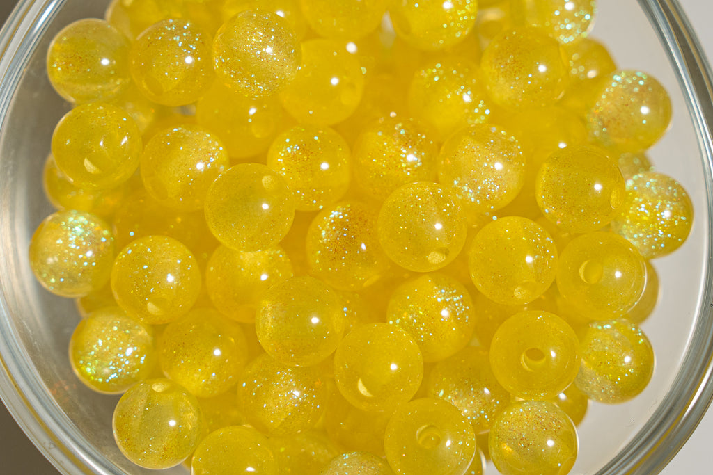 Glitter Gorgonia - Round - 8mm - 50 per bag