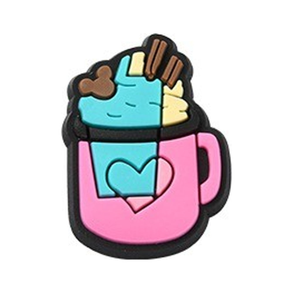 Mixed Color PVC Plastic Cabochon - Drink & Ice Cream - 25-31x20-32x4mm - 2 per bag