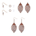 DIY Horse Eye Dangle Earrings Making Kit - including Wooden Pendants, Brass Earring Hooks, Iron Open Jump Rings and Plastic Ear Nuts