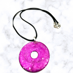 Magenta Washer Necklace