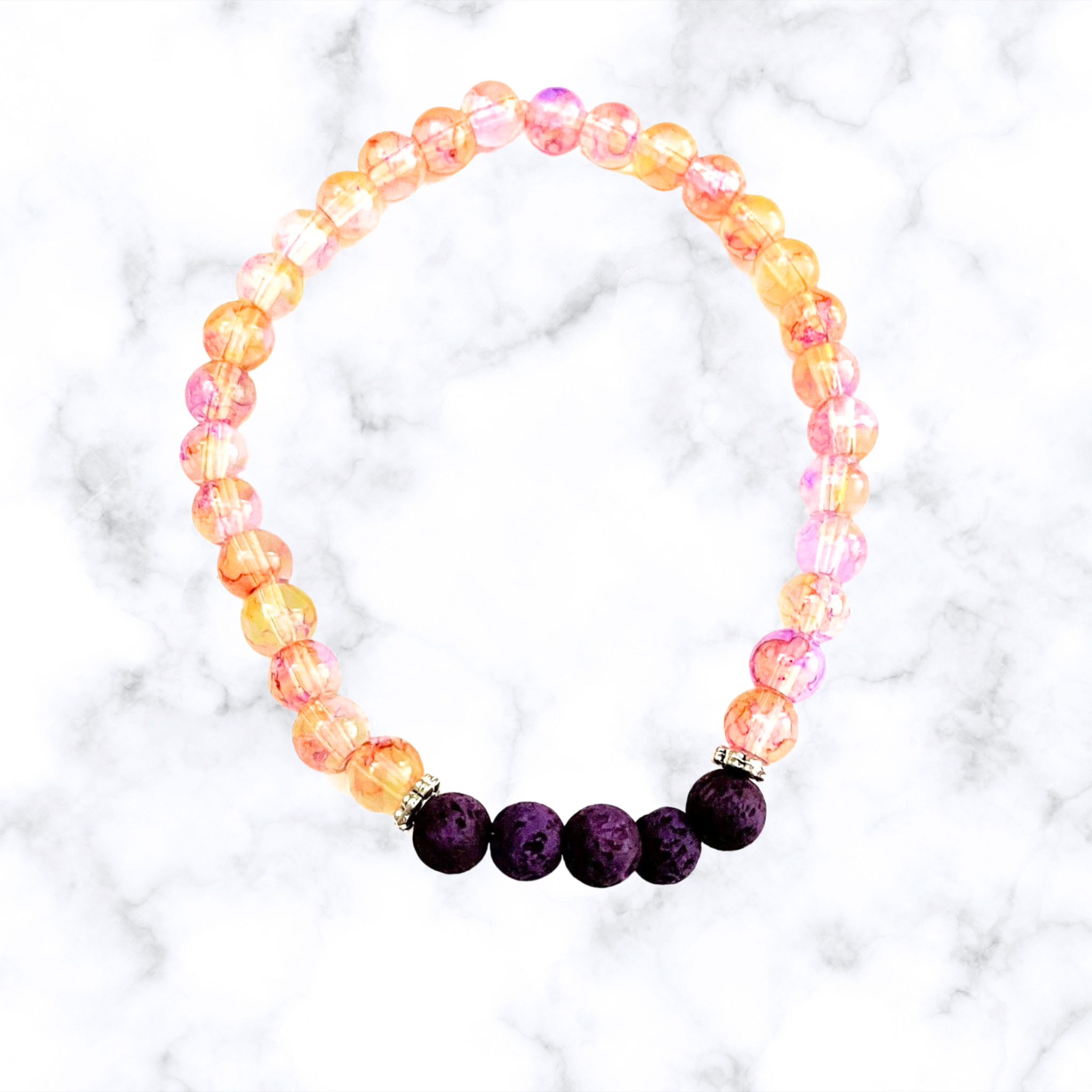 Purple Lava Stone Bracelet