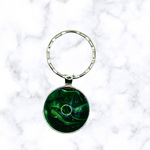 Green Acrylic Paint Key Ring