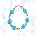 Blue Howlite Wire Bracelet