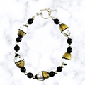 Silver and Gold Foil Wire Bracelet