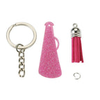Megaphone Mixed Color Acrylic Pendant Keychain DIY Kit - 35~37x10mm