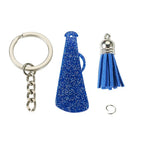 Megaphone Mixed Color Acrylic Pendant Keychain DIY Kit - 35~37x10mm