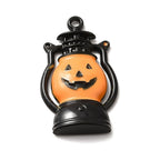 Black Enamel Jack-O'-Lantern Pendant