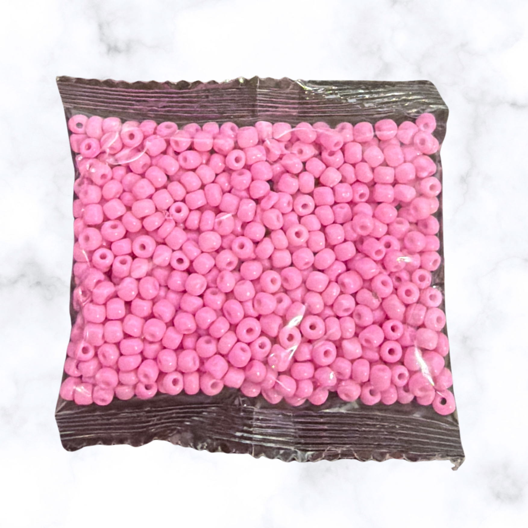 Hot Pink Glass Seed Beads - 6/0 - 50 grams per bag