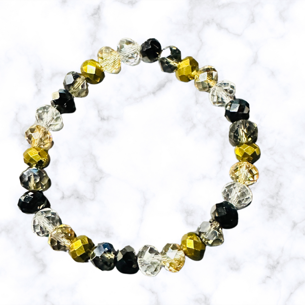 Bead Soup Glass Stretchy Bracelet