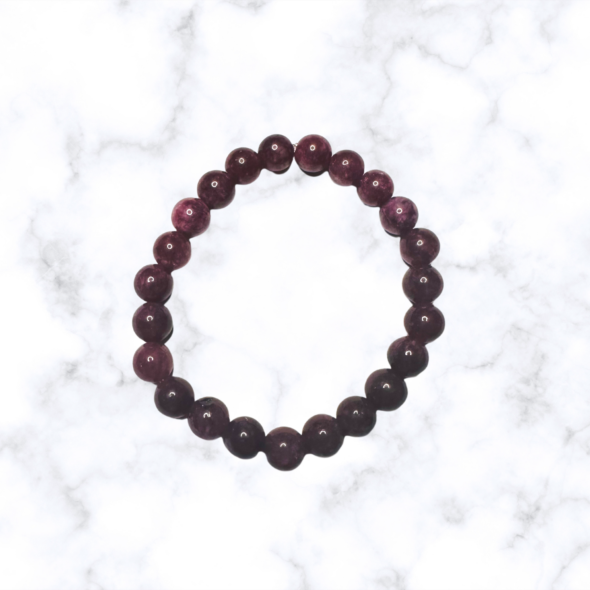 Raspberry Purple Jade Stretchy Bracelet
