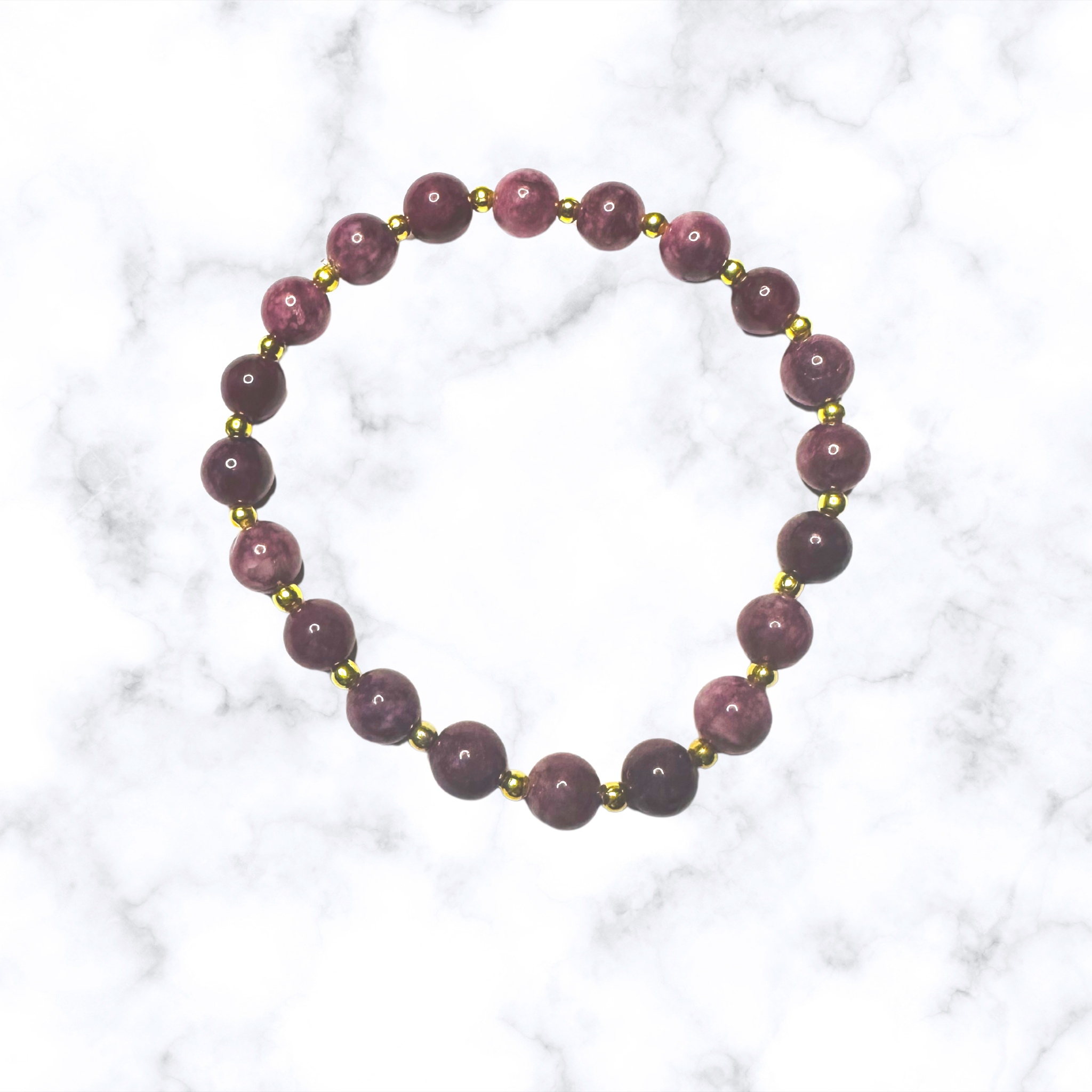 Raspberry Purple Jade Stretchy Bracelet