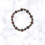 Raspberry Purple Jade Stretchy Bracelet