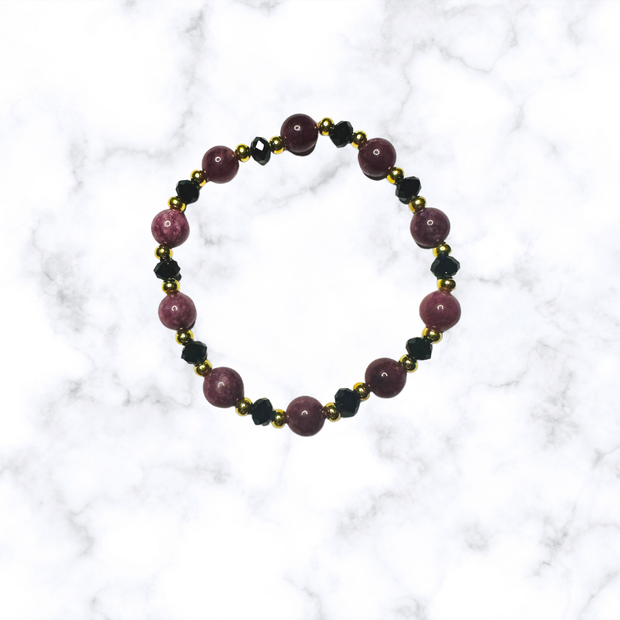 Raspberry Purple Jade Stretchy Bracelet