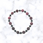 Raspberry Purple Jade Stretchy Bracelet