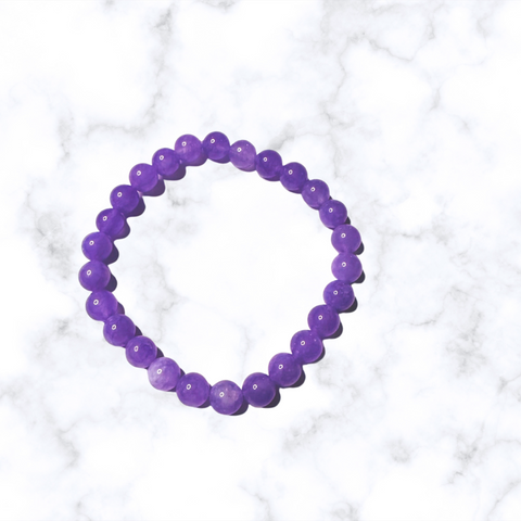 Light Purple Jade Stretchy Bracelet