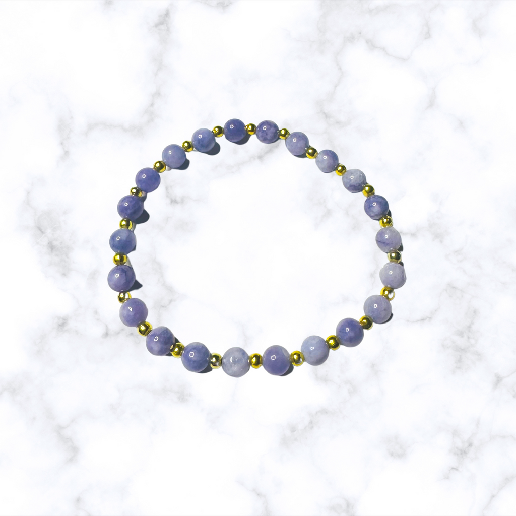 Blue with Purple Undertones Stretchy Bracelet