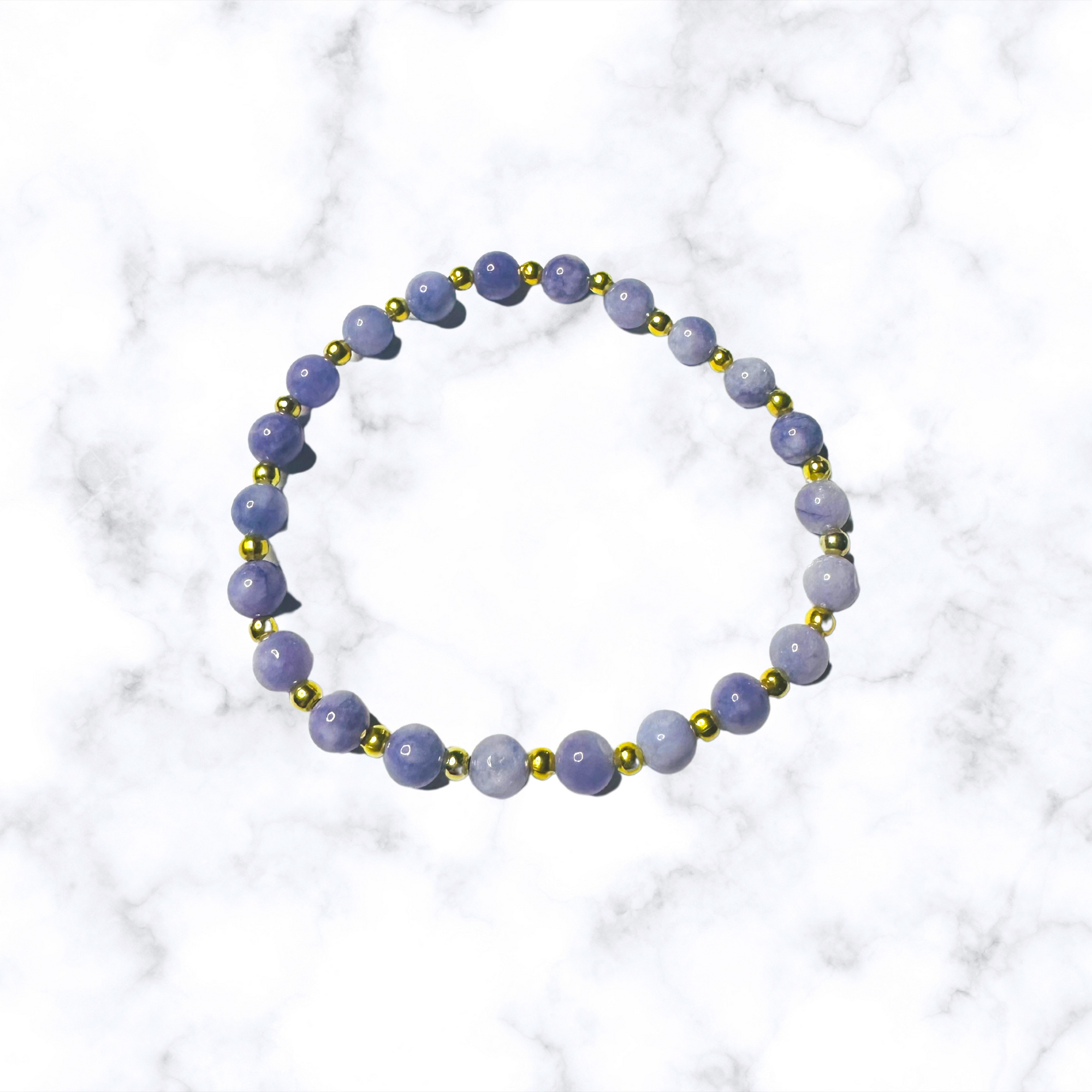 Blue with Purple Undertones Stretchy Bracelet