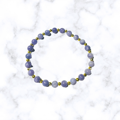 Blue with Purple Undertones Stretchy Bracelet