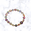 Half Purple Half Frost Stretchy Bracelet