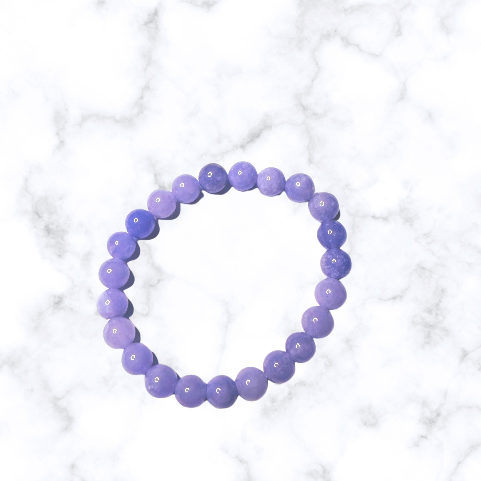 Lilac Jade Stretchy Bracelet