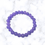 Purple Jade Stretchy Bracelet