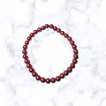 Dusty Pink Glass Pearl Stretchy Bracelet