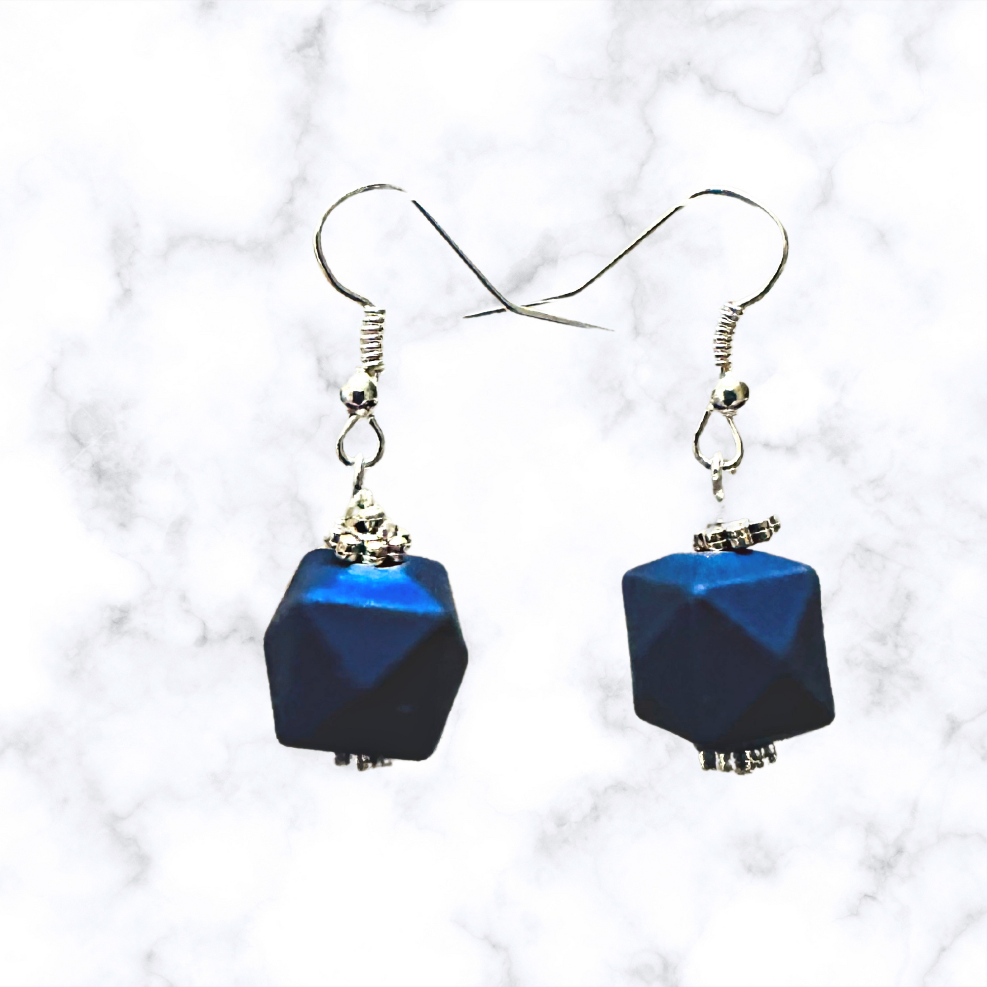 Blue Cube Earrings