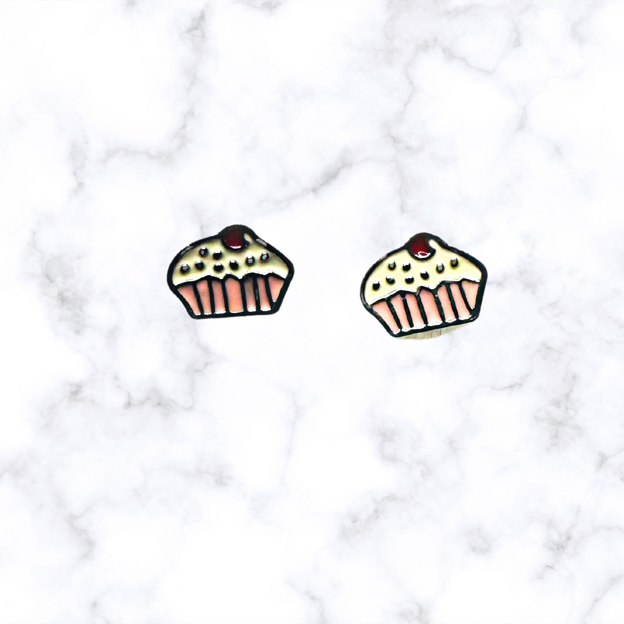 Cupcake Post Earrings