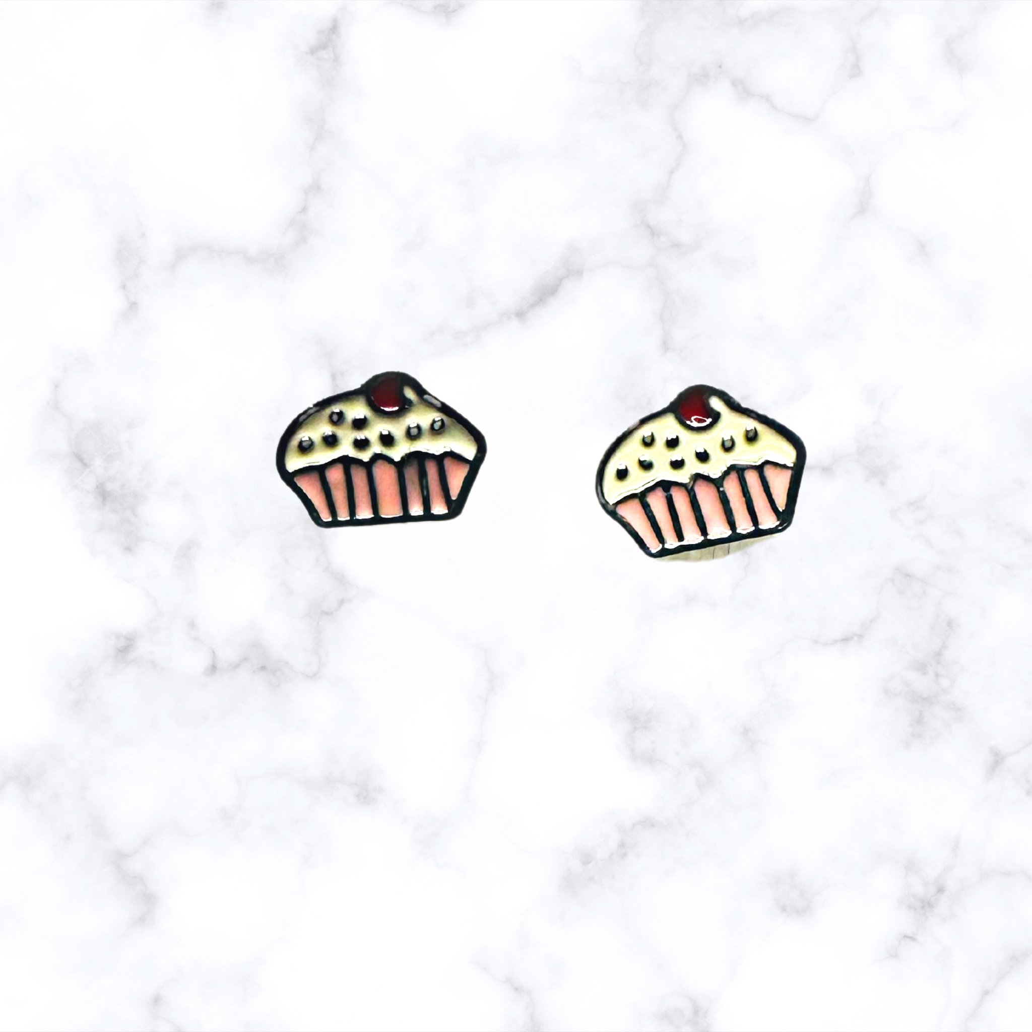 Cupcake Post Earrings